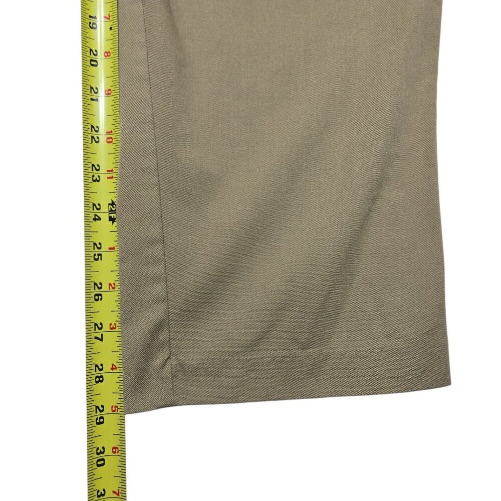Vintage Priority One Pants Womens 26 Khaki Brown Elastic Waist Workwear Pleated - Picture 3 of 14